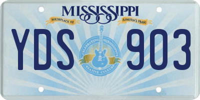 MS license plate YDS903