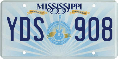 MS license plate YDS908