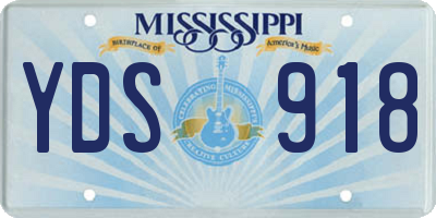 MS license plate YDS918