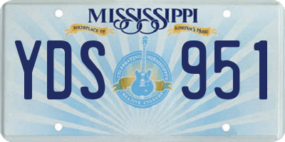 MS license plate YDS951