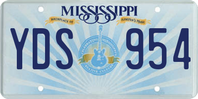 MS license plate YDS954