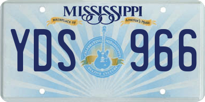 MS license plate YDS966