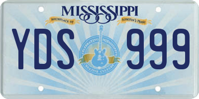 MS license plate YDS999