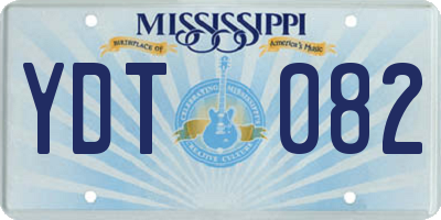MS license plate YDT082