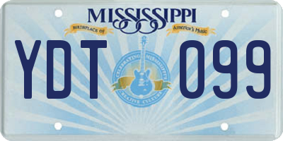 MS license plate YDT099