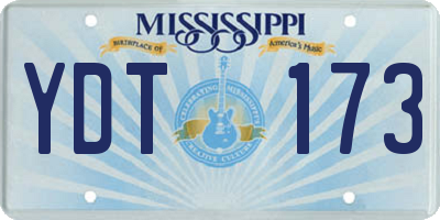 MS license plate YDT173