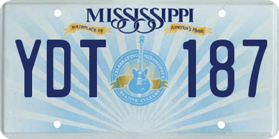 MS license plate YDT187