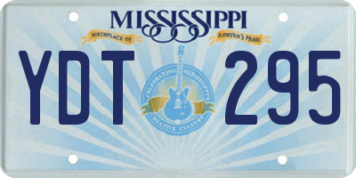MS license plate YDT295