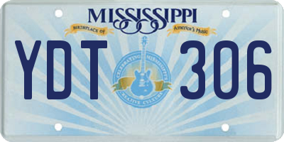 MS license plate YDT306