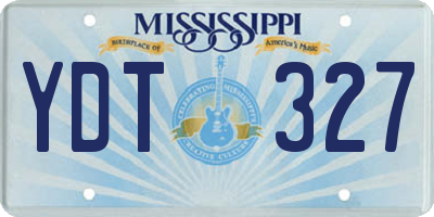 MS license plate YDT327