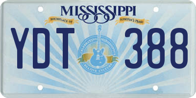 MS license plate YDT388