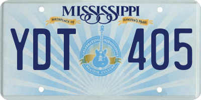MS license plate YDT405