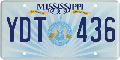 MS license plate YDT436