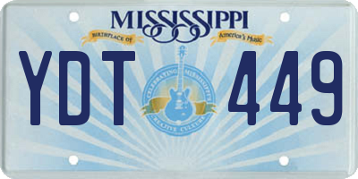 MS license plate YDT449