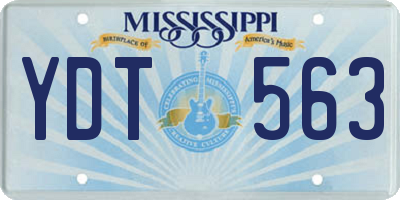 MS license plate YDT563