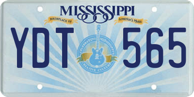 MS license plate YDT565