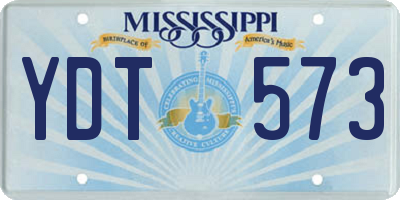 MS license plate YDT573