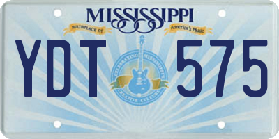 MS license plate YDT575