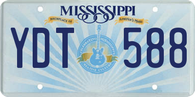 MS license plate YDT588