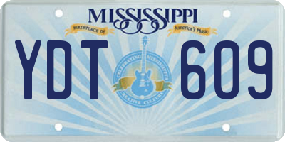 MS license plate YDT609