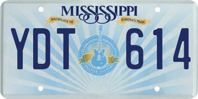 MS license plate YDT614