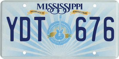 MS license plate YDT676