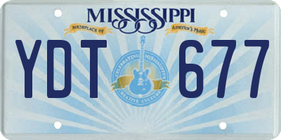MS license plate YDT677