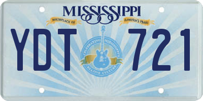 MS license plate YDT721
