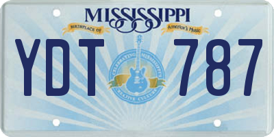 MS license plate YDT787