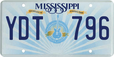 MS license plate YDT796