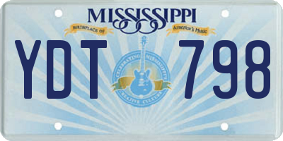 MS license plate YDT798