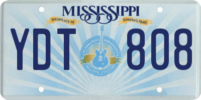 MS license plate YDT808