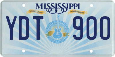 MS license plate YDT900