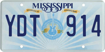 MS license plate YDT914