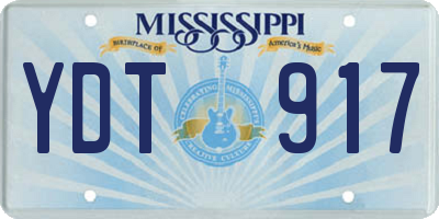 MS license plate YDT917
