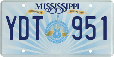 MS license plate YDT951