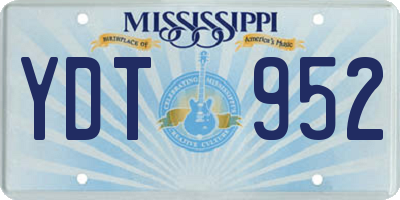 MS license plate YDT952