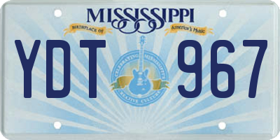 MS license plate YDT967