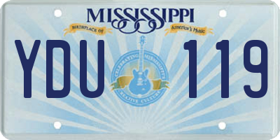 MS license plate YDU119