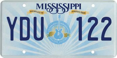MS license plate YDU122