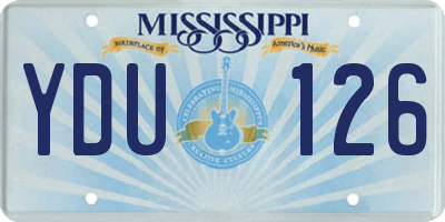 MS license plate YDU126