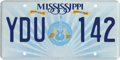MS license plate YDU142