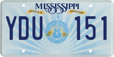 MS license plate YDU151