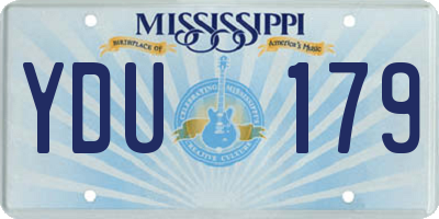 MS license plate YDU179
