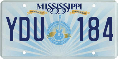 MS license plate YDU184