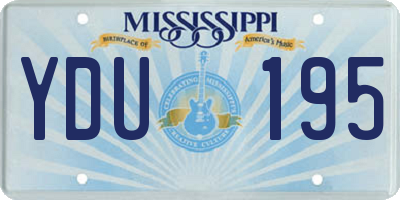 MS license plate YDU195