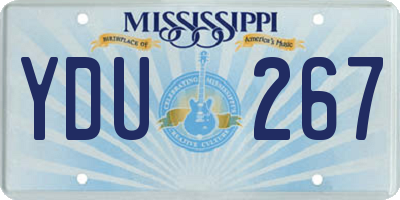 MS license plate YDU267
