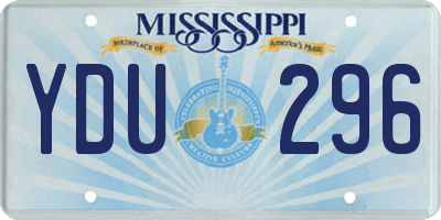MS license plate YDU296