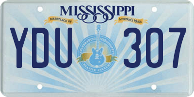 MS license plate YDU307