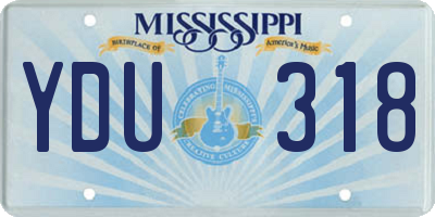MS license plate YDU318